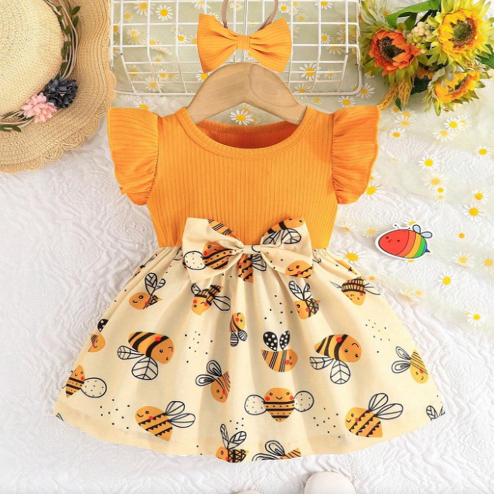 Baby Clothing Yellow - (0-3 anos de idade vestido de