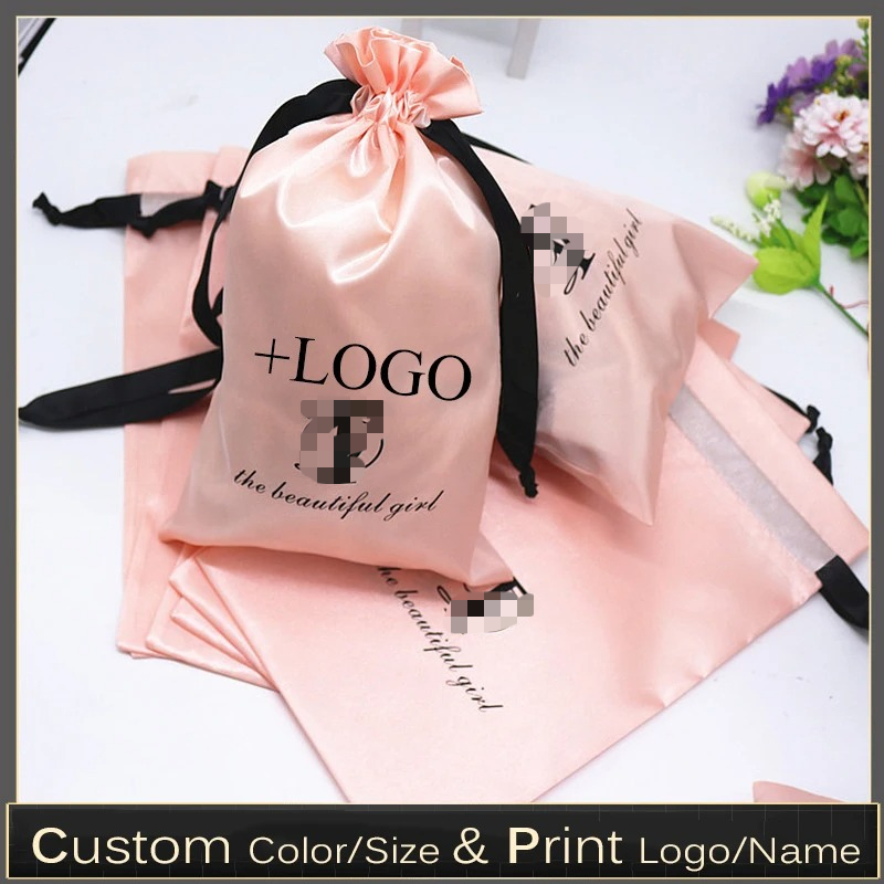 Baby Clothing Logo - 20 pces bebê rosa cetim seda
